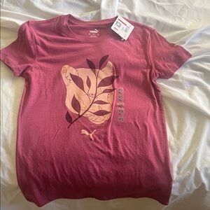 Puma Kids Maroon Graphic Tee